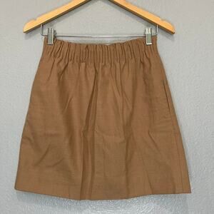 Tan jcrew skirt with elastic